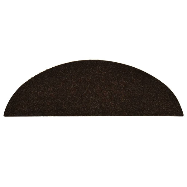 Itsekiinnittyvät porrasmatot 10 kpl ruskea 56x17x3cm neulahuopa