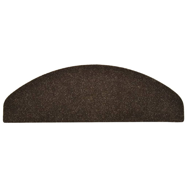 Itsekiinnittyvät porrasmatot 10 kpl tummanruskea 65x21x4 cm