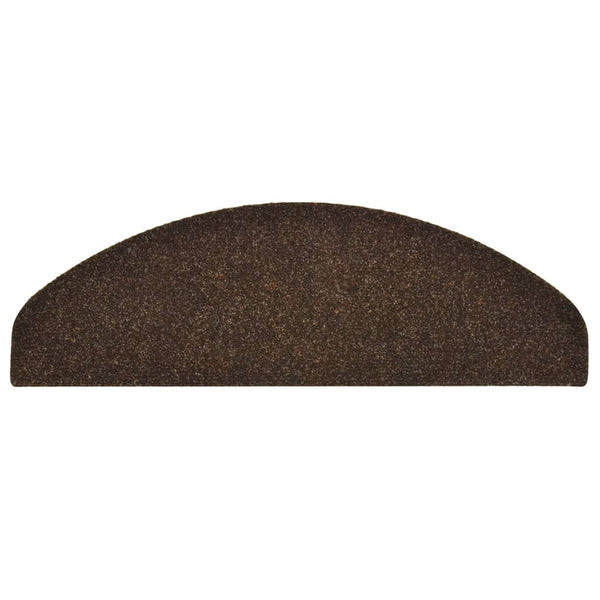 Itsekiinnittyvät porrasmatot 5 kpl ruskea 65x21x4cm neulahuopa