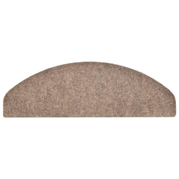 Itsekiinnittyvät porrasmatot 10 kpl kerma 65x21x4 cm neulahuopa