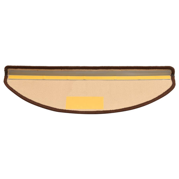 Itsekiinnittyvät porrasmatot 5 kpl 65x21x4 cm ruskea