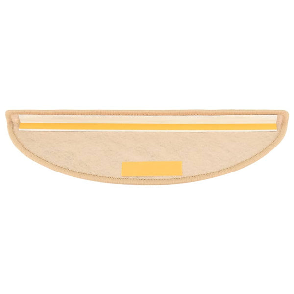 Itsekiinnittyvät porrasmatot sisaltyyli 15 kpl 56x17x3 cm beige