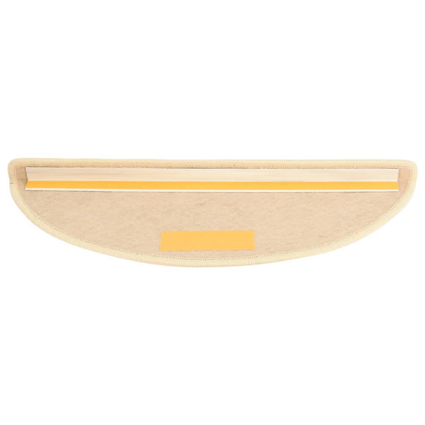 Itsekiinnittyvät porrasmatot sisaltyyli 15 kpl 56x17x3 cm kerma