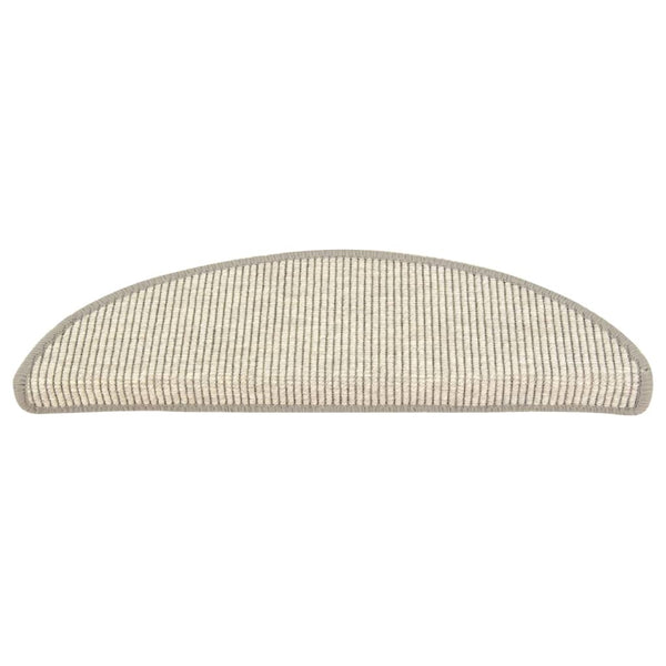 Itsekiinnittyvät porrasmatot 15 kpl 56x17x3 cm hopea