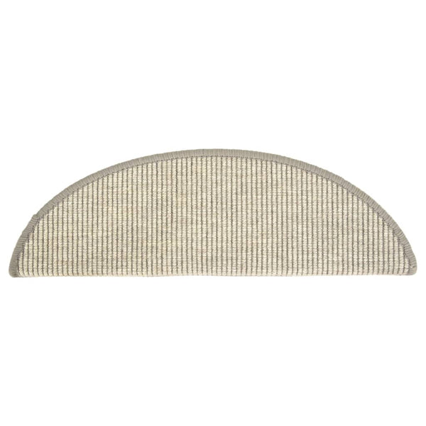 Itsekiinnittyvät porrasmatot 15 kpl 56x17x3 cm hopea