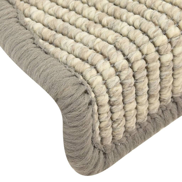 Itsekiinnittyvät porrasmatot 15 kpl 56x17x3 cm hopea