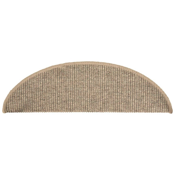 Itsekiinnittyvät porrasmatot 15 kpl 56x17x3 cm tumma beige