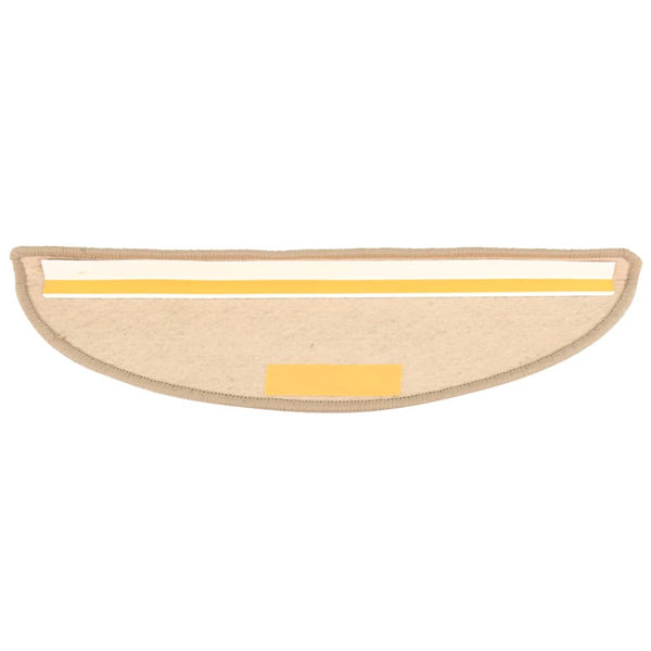 Itsekiinnittyvät porrasmatot 15 kpl 56x17x3 cm tumma beige