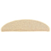 Itsekiinnittyvät porrasmatot 15 kpl 56x17x3 cm vaalea beige