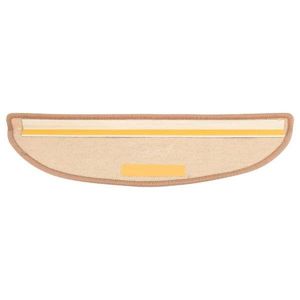 Itsekiinnittyvät porrasmatot 15 kpl 56x17x3 cm vaaleanruskea