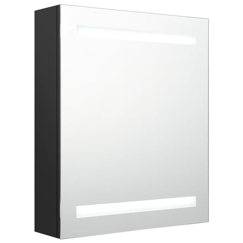 Musta led kylpyhuoneen peilikaappi Broinas 50x14x60cm