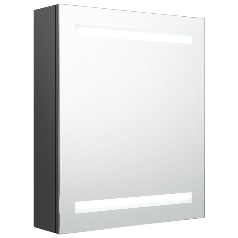 Kylpyhuoneen peilikaappi Broinas harmaa led 50x14x60cm