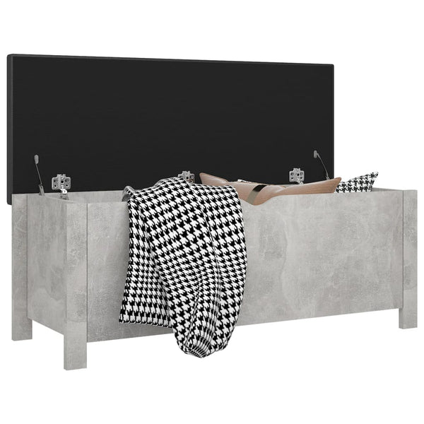 Säilytyslaatikko betoninharmaa 105x40x45 cm tekninen puu