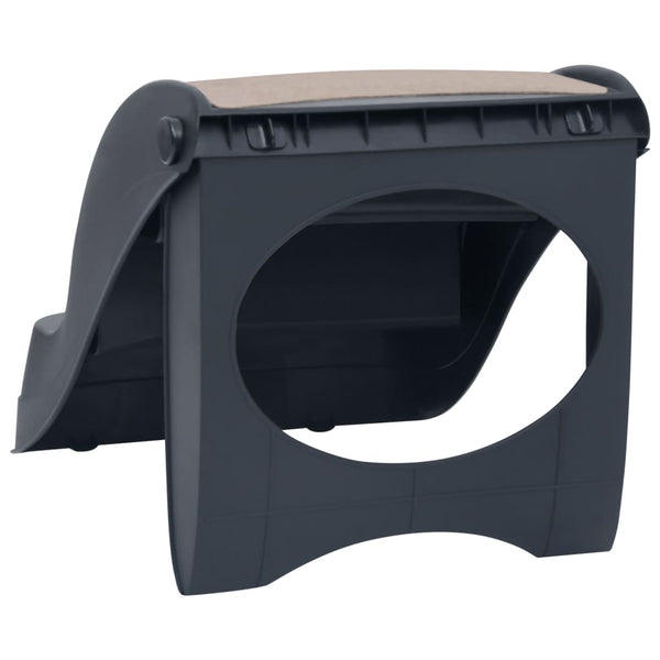 Tummanharmaa kokoontaittuvat 3 askelman koiran portaat Murad