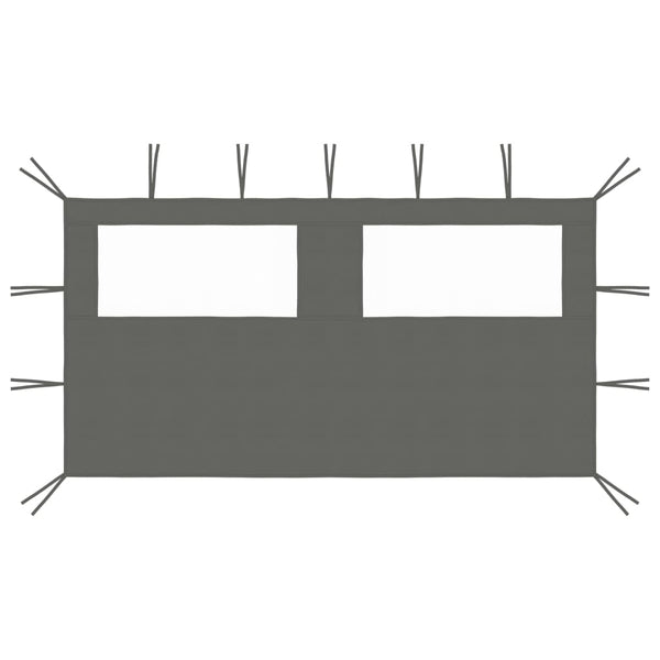 3070423 vidaXL Gazebo Sidewall with Windows 4x2 m Anthracite (315312)