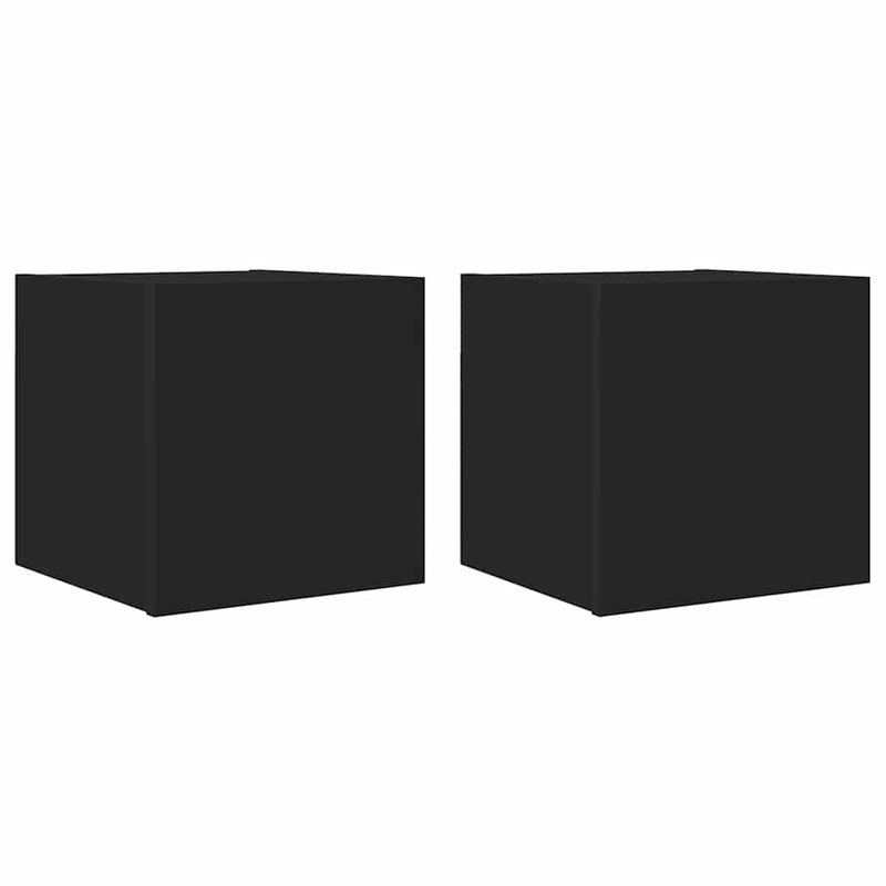 Musta seinäkiinnitettävät tv-tasot Elivia 30,5x30x30cm (2 kpl)