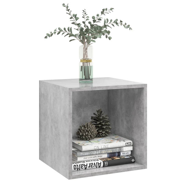 Seinäkaapit 2 kpl betoninharmaa 37x37x37 cm tekninen puu