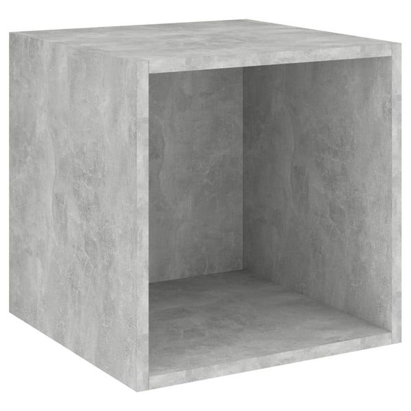 Seinäkaapit 2 kpl betoninharmaa 37x37x37 cm tekninen puu