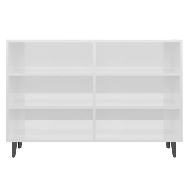 Senkki korkeakiilto valkoinen 103,5x35x70 cm tekninen puu