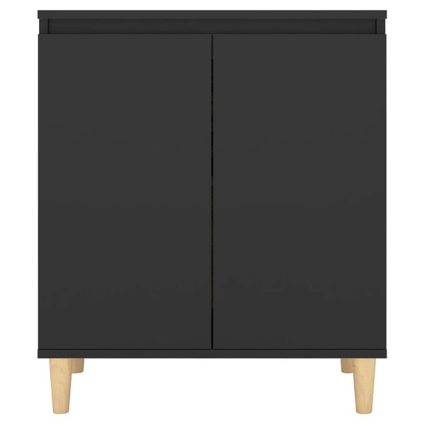 Senkki täyspuujalat musta 60x35x70 cm tekninen puu