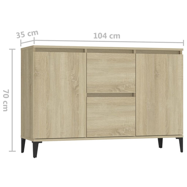 Senkki Sonoma-tammi 104x35x70 cm tekninen puu