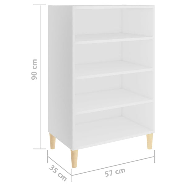 Senkki valkoinen 57x35x90 cm lastulevy