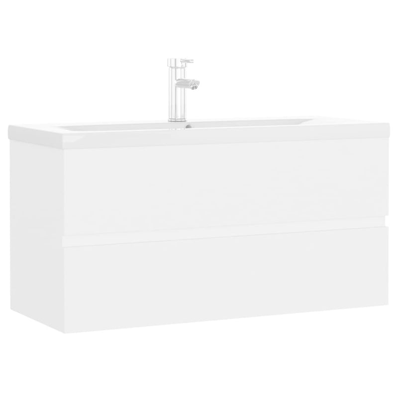 Gavin allaskaappi valkoisella sisäänrakennetulla altaalla (lastulevy)
