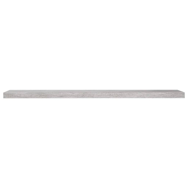 Kelluvat seinähyllyt 2 kpl betoninharmaa 120x23,5x3,8 cm MDF