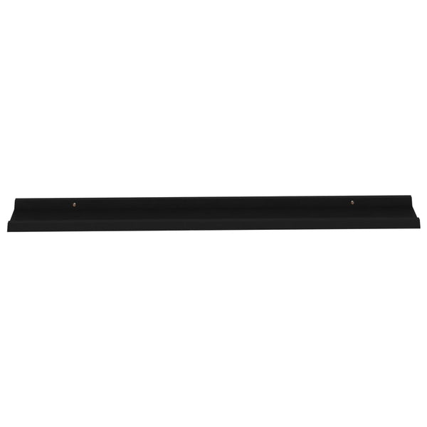 Seinähyllyt 2 kpl musta 115x9x3 cm