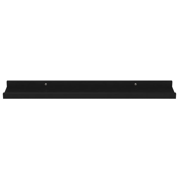 Seinähyllyt 4 kpl musta 60x9x3 cm