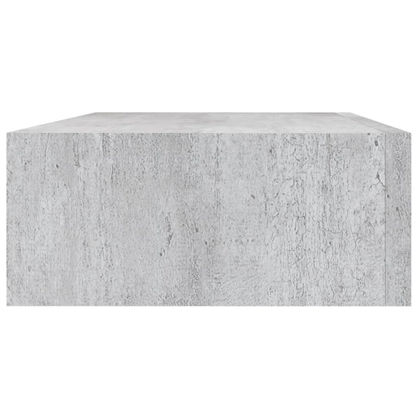Seinälaatikkohyllyt 2 kpl betoninharmaa 40x23,5x10 cm MDF