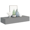 Seinälaatikkohylly harmaa 60x23,5x10 cm MDF