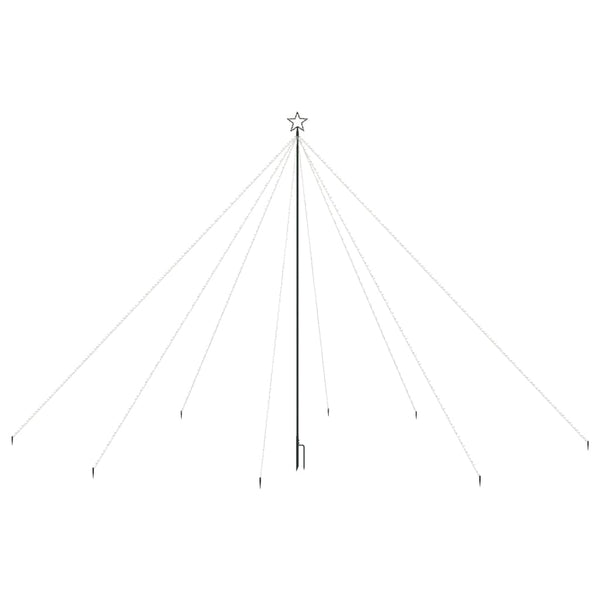 Joulukuusen valot sisä-/ulkokäyttöön 800 x LED kylmä valk. 5 m