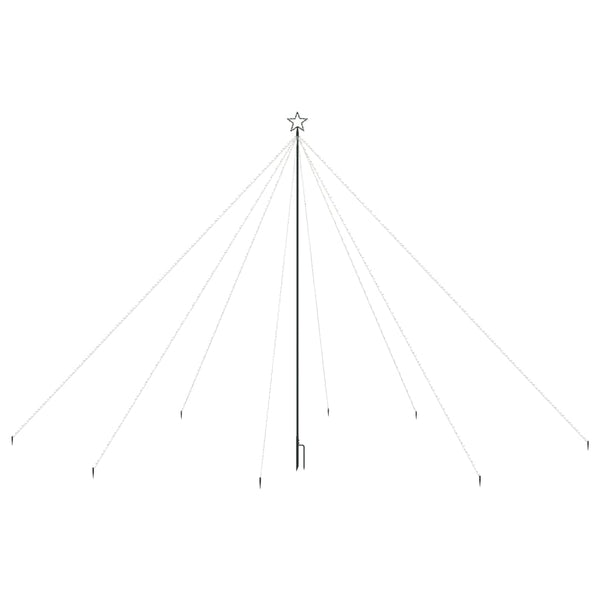 Joulukuusen valot sisä-/ulkokäyttöön 800 x LED värikäs 5 m