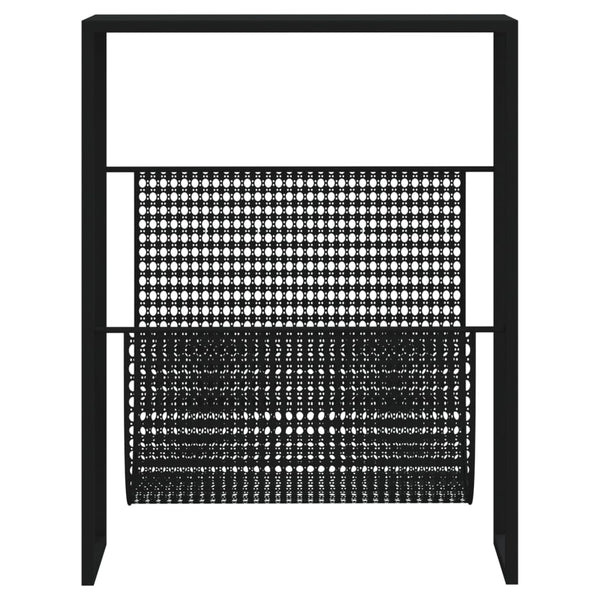 Lehtiteline musta 35x15x45 cm teräs