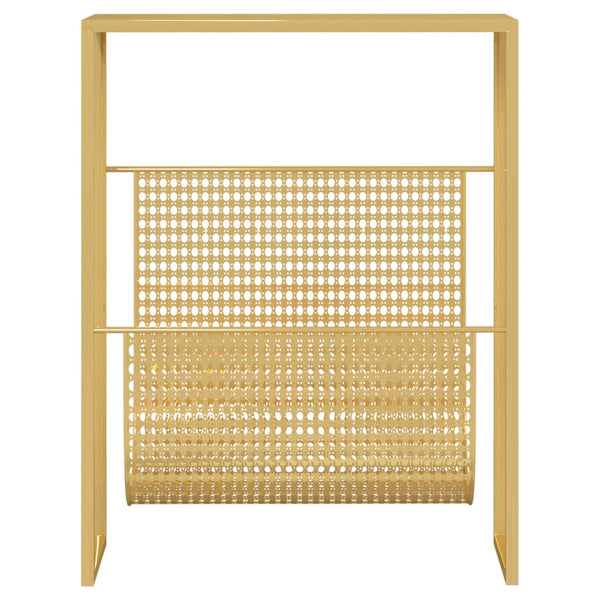 Lehtiteline kulta 35x15x45 cm teräs