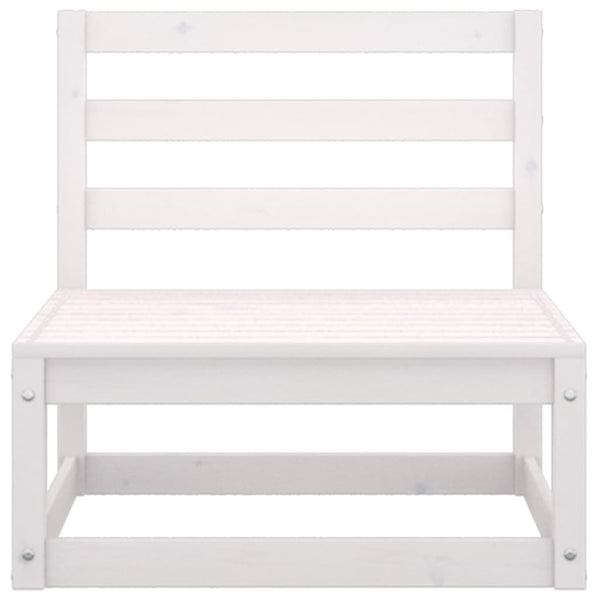 2-istuttava Puutarhasohva valkoinen täysi mänty