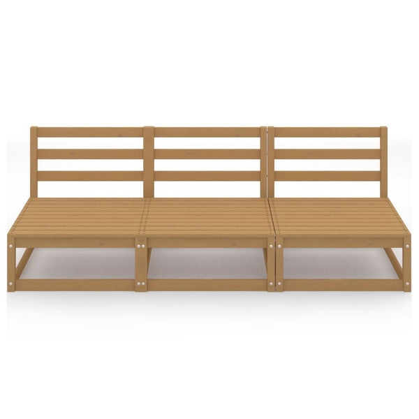 3-istuttava Puutarhasohva hunajanruskea täysi mänty