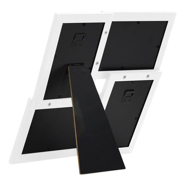 Kollaasi valokuvakehys 4x(13x18 cm) kuville valkoinen MDF