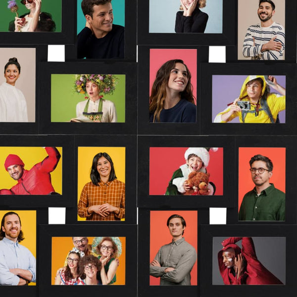 Kollaasi valokuvakehys 24x(10x15 cm) kuville musta MDF