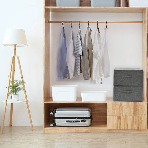 Säilytyslaatikot 2 kpl kangas 43x34x23 cm antrasiitti