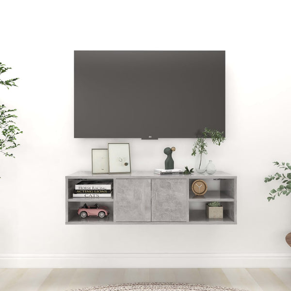 Seinähylly betoninharmaa 102x30x29 cm tekninen puu