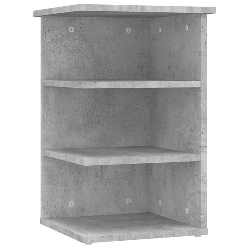 Betoninharmaa sivukaappi Medine 35x35x55cm (puinen)