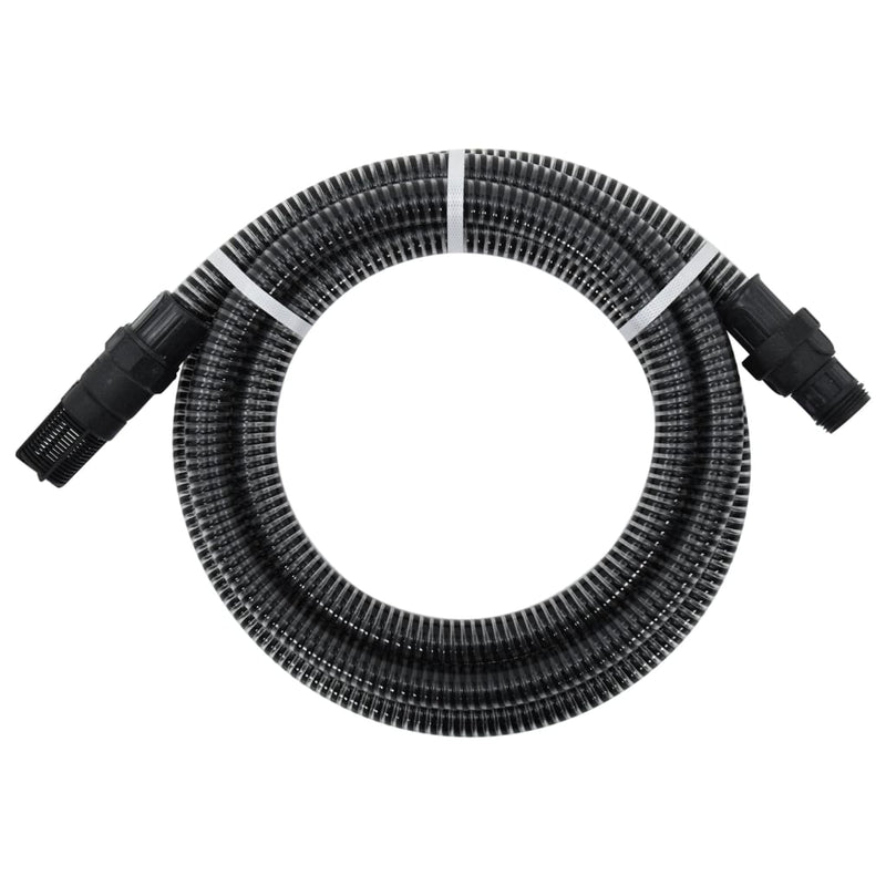Musta imuletku PVC 7 m messinkiliittimillä 1,1"