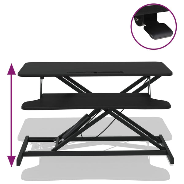 Säädettävä työpiste Finn 90x40x(13-50)cm (teräs ja puu)