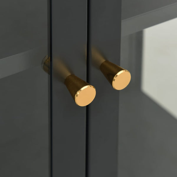 Senkki antrasiitti 75x35x105 cm teräs ja lasi