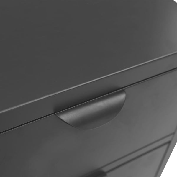 Senkki antrasiitti 75x35x70 cm teräs ja karkaistu lasi