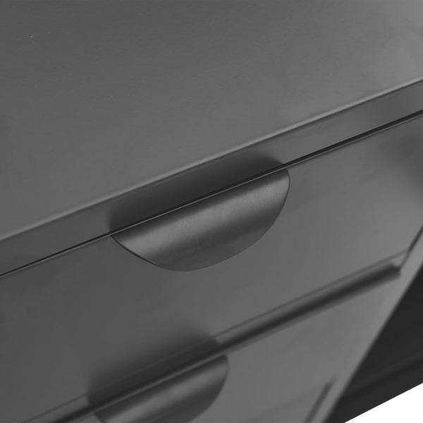 Senkki antrasiitti 105x35x70 cm teräs ja karkaistu lasi