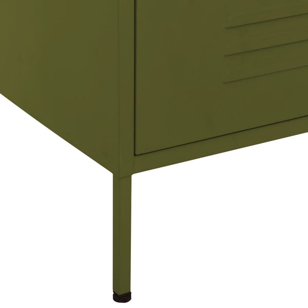 Lipasto oliivinvihreä 80x35x101,5 cm teräs
