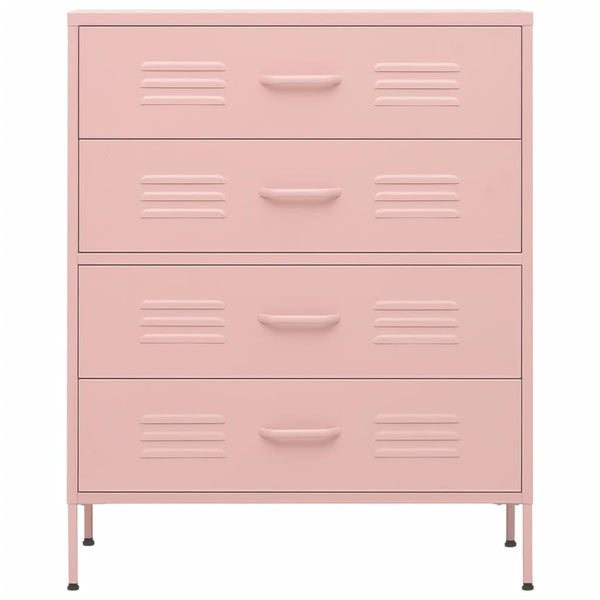 Lipasto pinkki 80x35x101,5 cm teräs